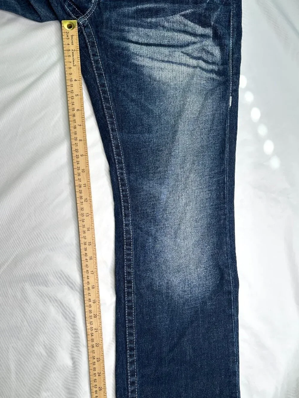 True Religion Section Straight Jeans Mens 33x31 Medium Wash Blue Denim Casual